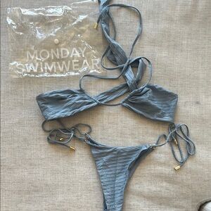 Monday Swimwear Slate Bikini Set